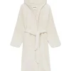 Hooded Terry badekåbe, Pure Ecru fra Aiayu