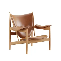 Høvdingestol, eg klar olie af Finn Juhl