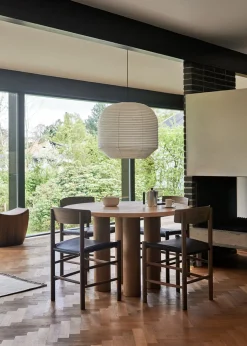 J39 Folkestolen Sædepolstret, Sort Canvas af Børge Mogensen