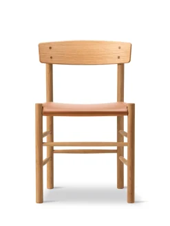 J39 Folkestolen Sædepolstret, Sort Canvas af Børge Mogensen