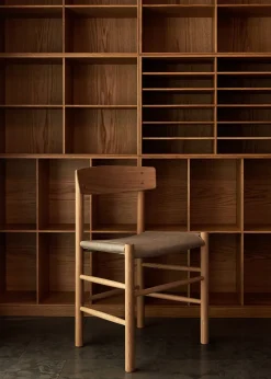 J39 Folkestolen Sædepolstret, Sort Canvas af Børge Mogensen