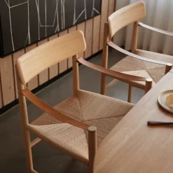 J186 Hesberg spisebordsstol, olieret eg fra FDB Møbler