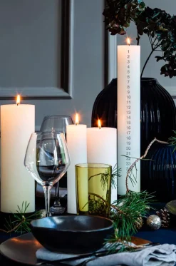 Kalenderlys, sølv tal fra Kunstindustrien