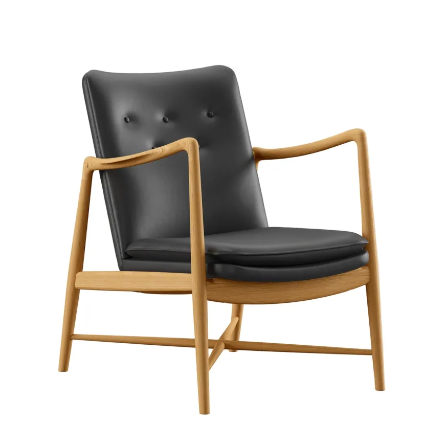 Kaminstolen, eg olie af Finn Juhl