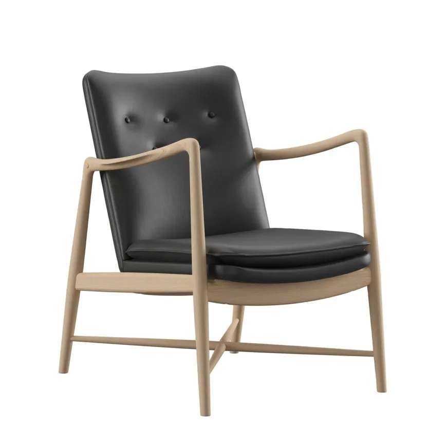 Kaminstolen, eg olie af Finn Juhl