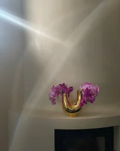 Kazumi StudioVase, gold fra Hein