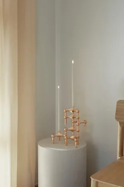 Kertelys til Nagel Lysestage, ginger fra STOFF Nagel