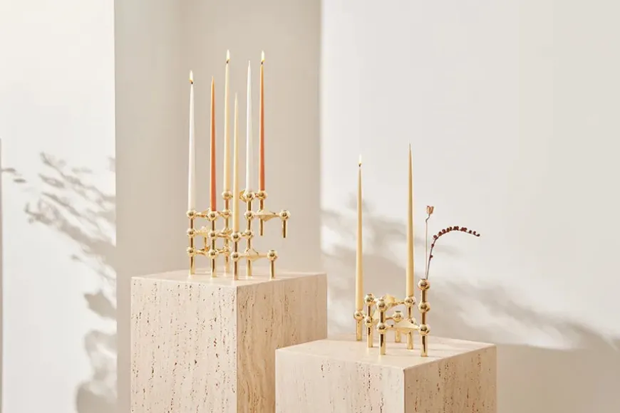 Kertelys til Nagel Lysestage, sky blue fra STOFF Nagel