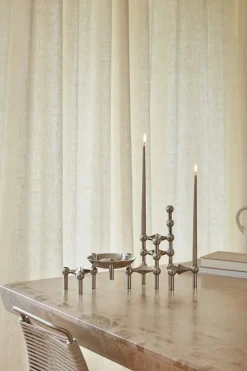 Kertelys til Nagel Lysestage, burgundy red fra STOFF Nagel