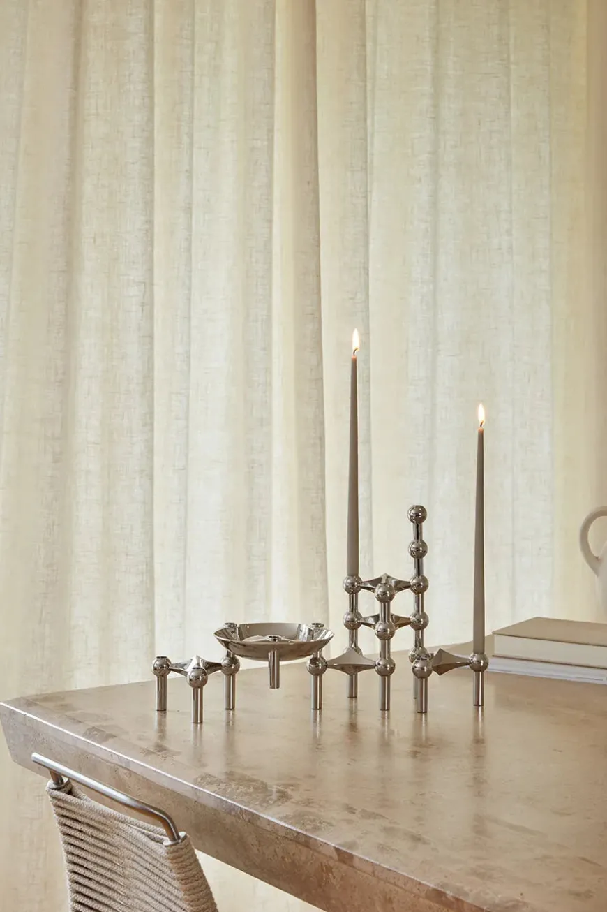 Kertelys til Nagel Lysestage, burgundy red fra STOFF Nagel