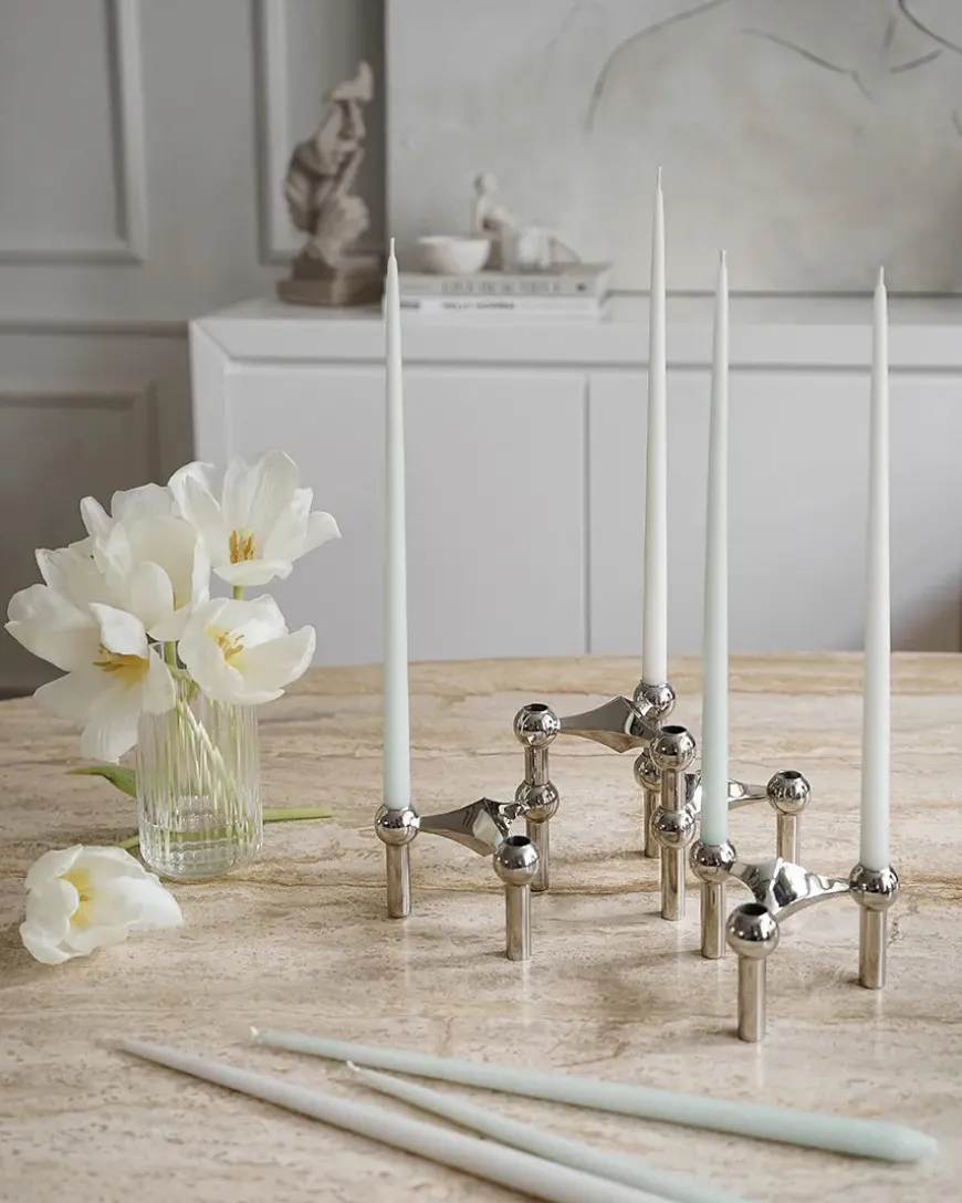 Kertelys til Nagel Lysestage, off white fra STOFF Nagel