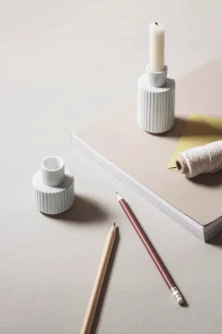 Kronelysestage fra Lyngby Porcelæn