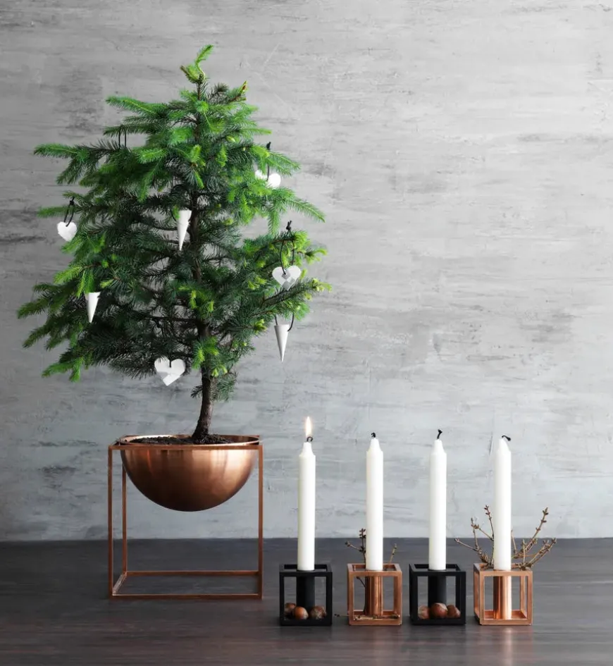 Kubus 1 Lysestage, hvid fra Audo Copenhagen