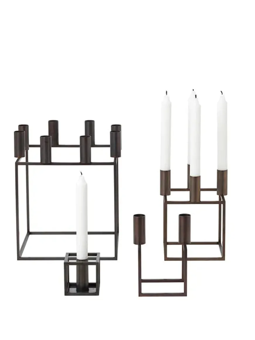 Kubus 4 Lysestage, hvid fra Audo Copenhagen