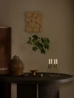 Kubus 4 Lysestage, ivory fra Audo Copenhagen