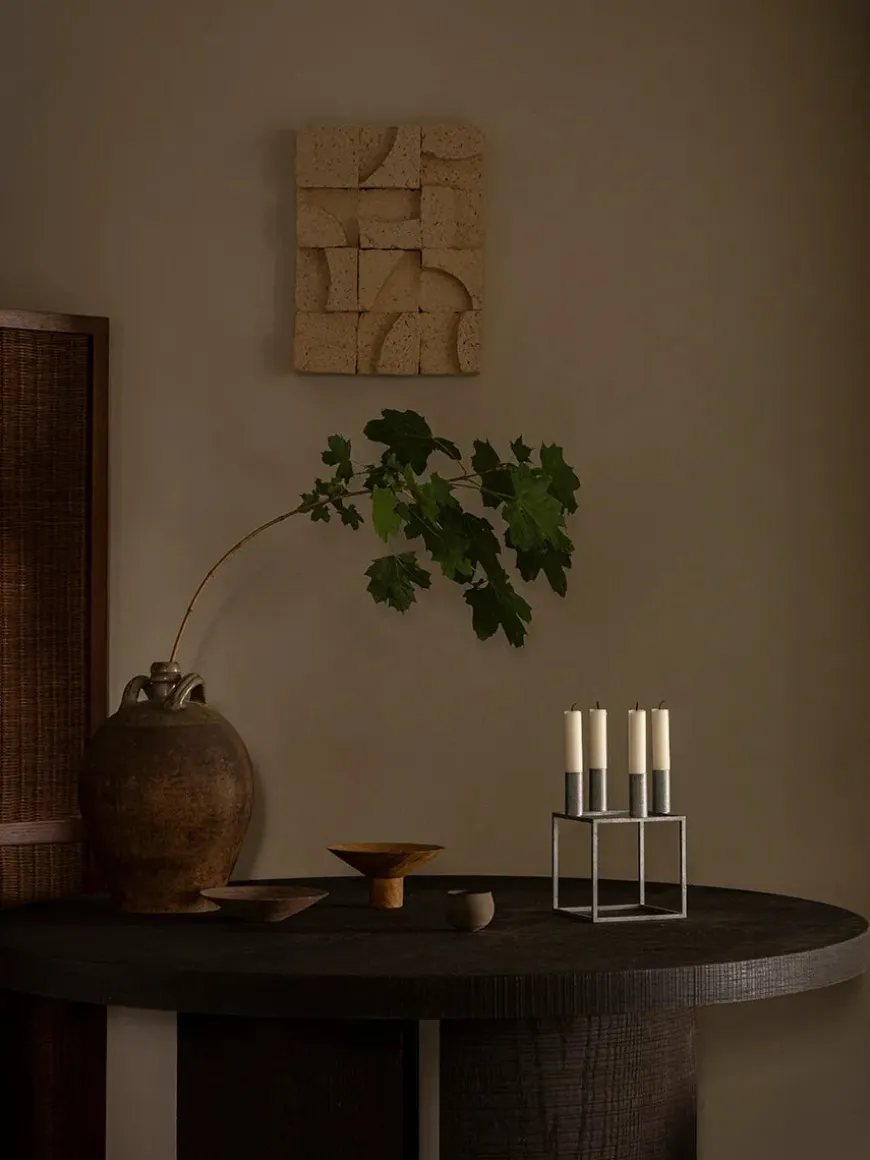 Kubus 4 Lysestage, olive fra Audo Copenhagen