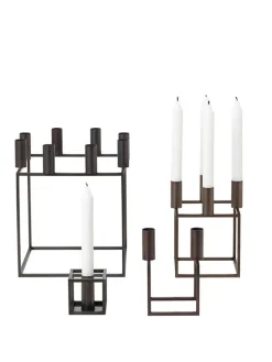 Kubus 4 Lysestage, olive fra Audo Copenhagen