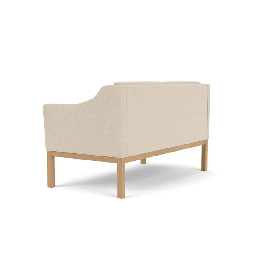 L45 MK154 2 pers. sofa, sort læder af Mogens Koch