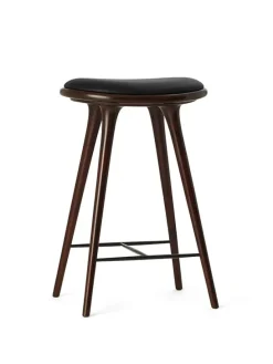 Lav barstol i Sirka grå egetræ fra Mater