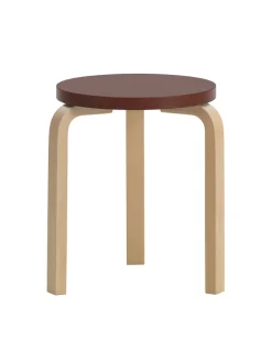 Limited Edition Stool 60, Mahogany Brown fra Artek