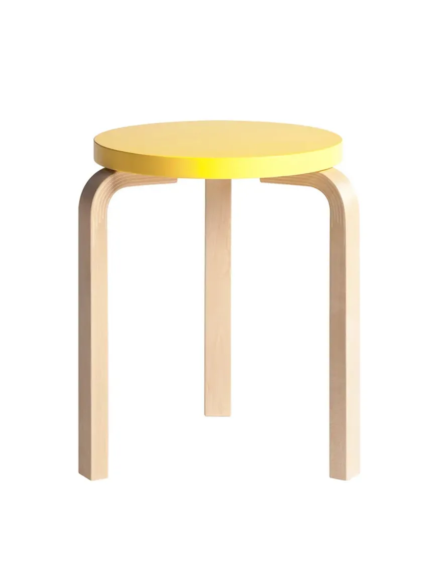 Limited Edition Stool 60, Mahogany Brown fra Artek