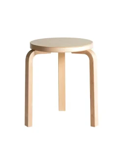 Limited Edition Stool 60, Mahogany Brown fra Artek