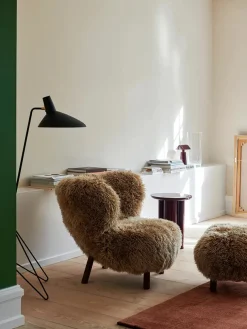 Little Petra Pouf, sheepskin honey 50 mm fra &Tradition