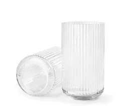 Lyngbyvasen blå glas fra Lyngby Porcelæn