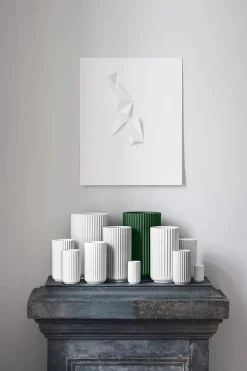 Lyngbyvasen blå glas fra Lyngby Porcelæn