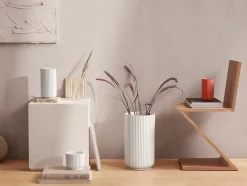 Lyngbyvasen blå glas fra Lyngby Porcelæn