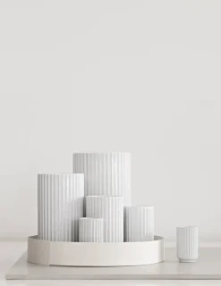 Lyngbyvasen i rosa, H25 cm fra Lyngby Porcelæn