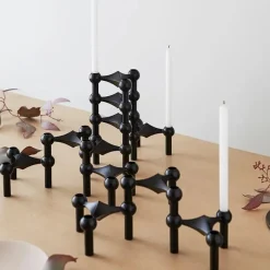 Lys i grå til Nagel lysestage