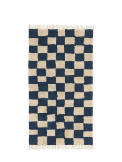 Mara Washable Rug 90 x 150 cm, deep blue fra Ferm Living