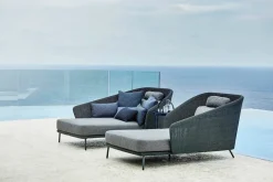 Mega Daybed, højre, inkl. hyndesæt fra Cane-line