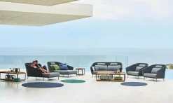 Mega Daybed, højre, inkl. hyndesæt fra Cane-line