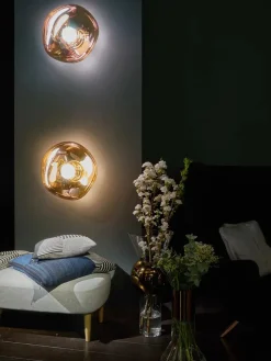 Melt Surface Væglampe, chrome fra Tom Dixon