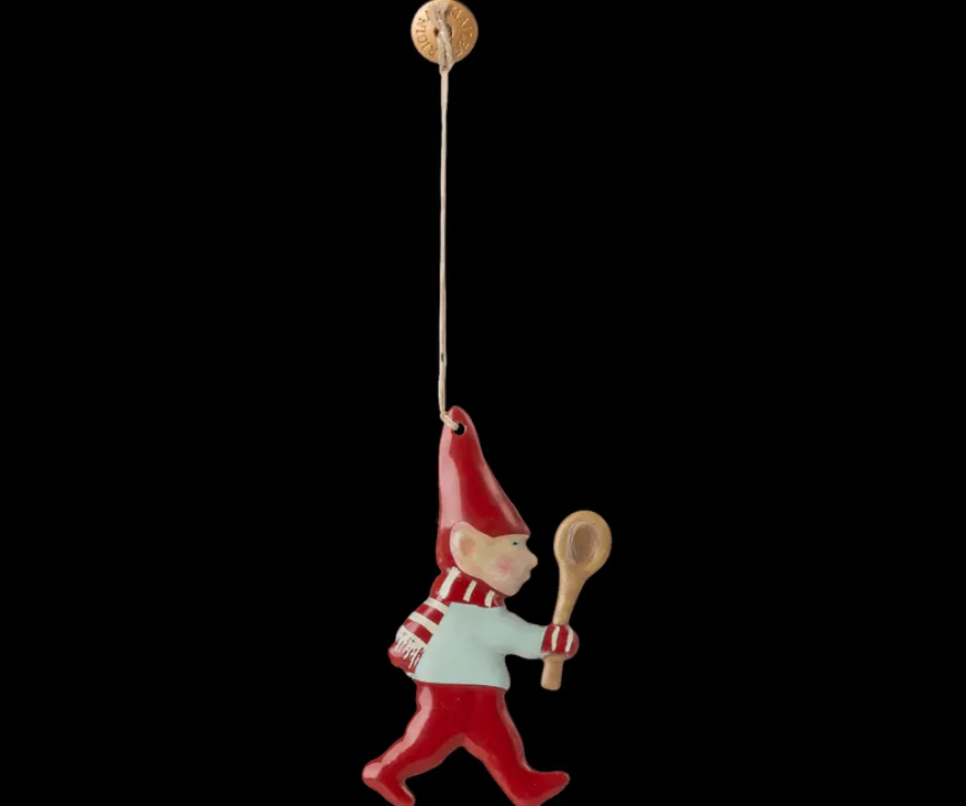 Metal ornament, Nisse med Trompet fra Maileg
