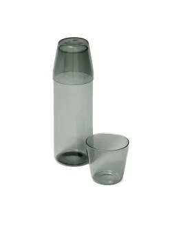 Milk, set of 1 carafe + 2 glasses, clear fra Nine