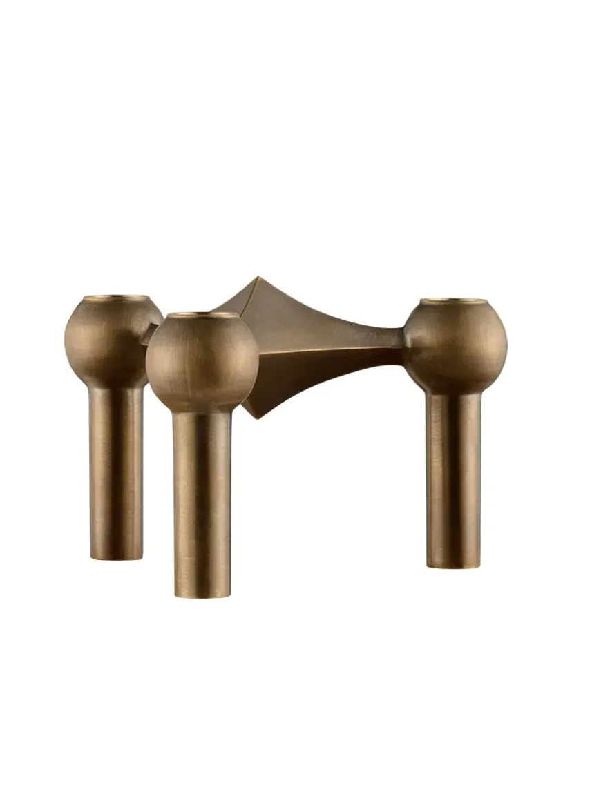 Nagel Lysestage, bronzeret messing fra STOFF Nagel