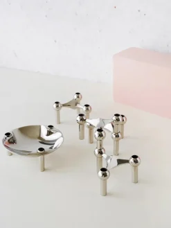 Nagel Lysestage, bronzeret messing fra STOFF Nagel