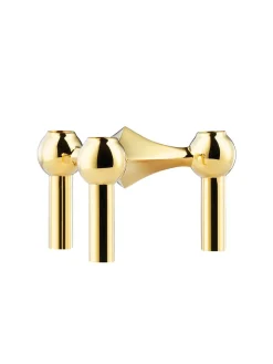 Nagel Lysestage, bronzeret messing fra STOFF Nagel