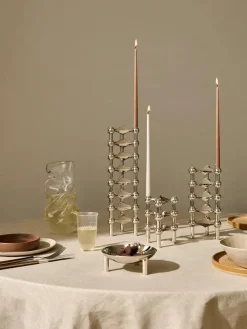 Nagel Lysestage, børstet krom fra STOFF Nagel