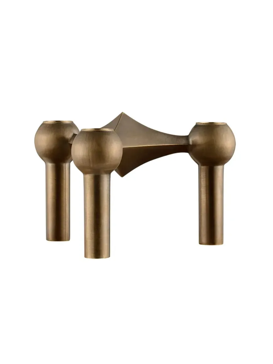 Nagel Lysestage, børstet krom fra STOFF Nagel