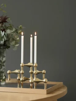 Nagel Lysestage, messing fra STOFF Nagel