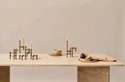 Nagel Lysestage, sort krom fra STOFF Nagel