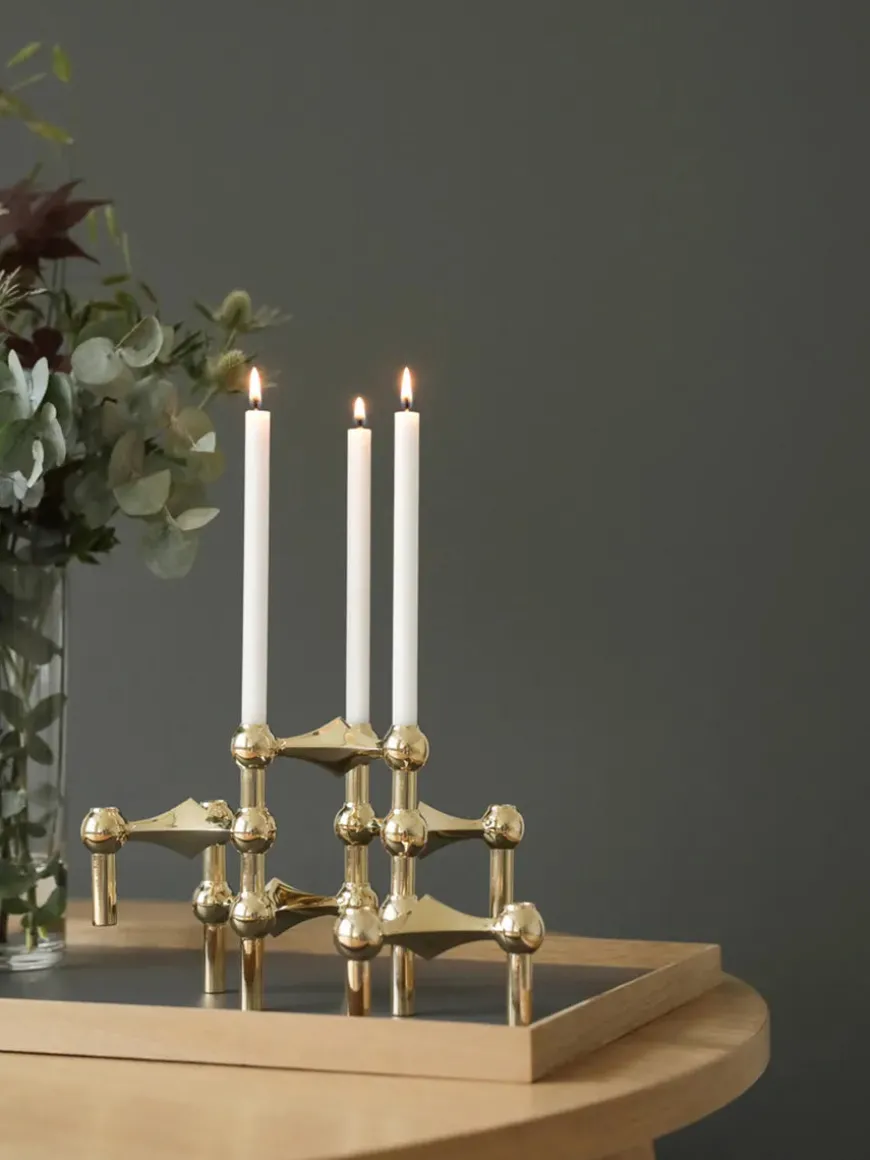 Nagel Lysestage, sort krom fra STOFF Nagel