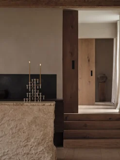 Nagel Lysestage, sort krom fra STOFF Nagel