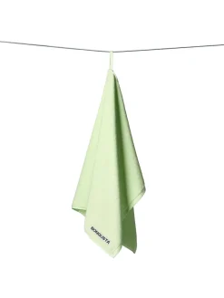 Naram towel - Lilac & Neon yellow fra Bongusta