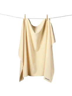 Naram towel - Lilac & Neon yellow fra Bongusta