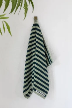 Naram towel - Lilac & Neon yellow fra Bongusta